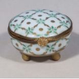 A Limoges porcelain patch box