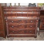 A mahogany Scotch chest