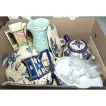 A box containing pottery and china