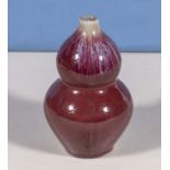 Chinese Oxblood Sang de Boeuf glazed double gourd vase, 18cm