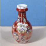 A painted glass vase
