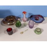 A collection of art glass