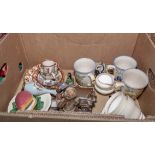 A box containing china and pottery
