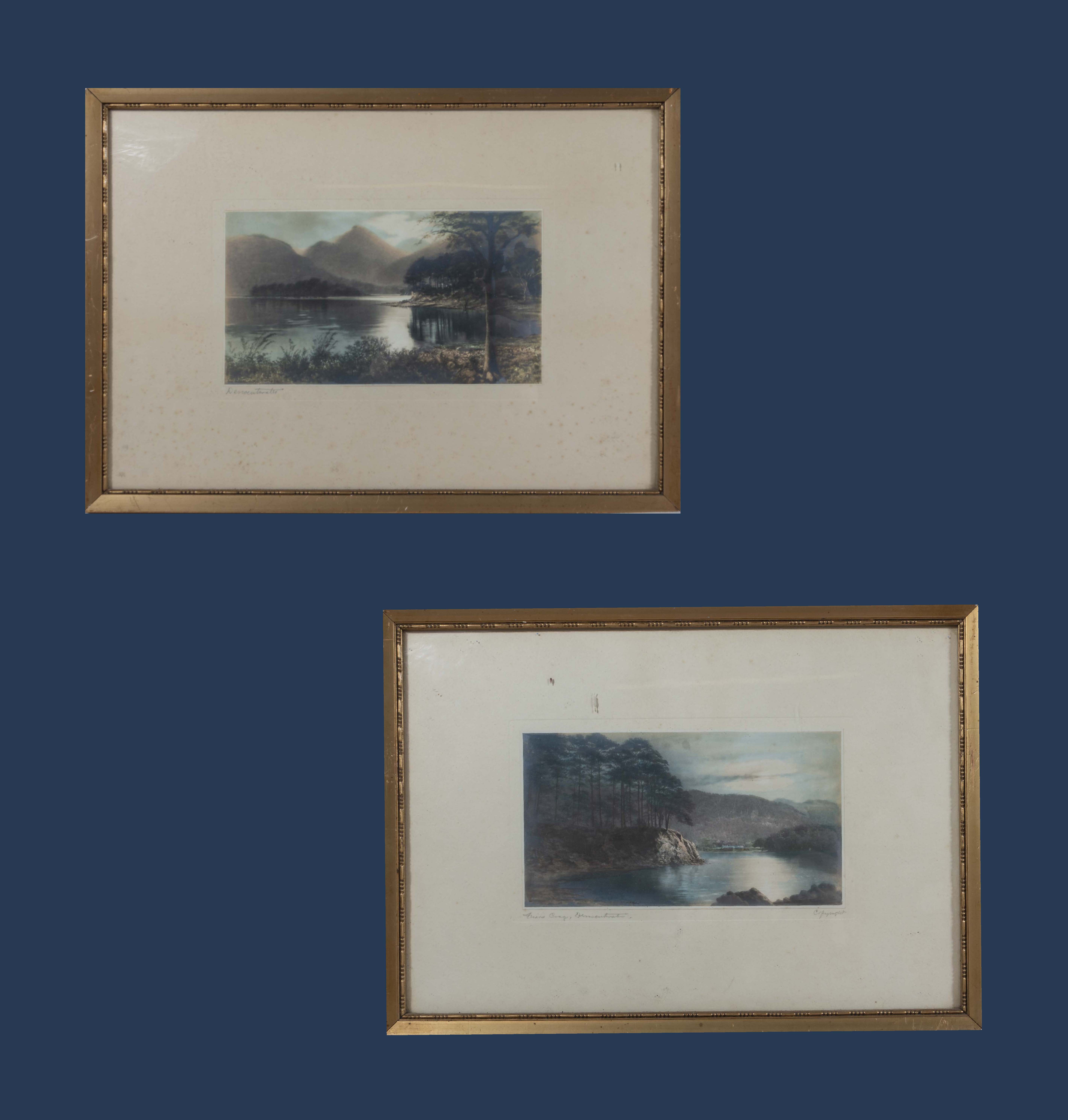 A pair of framed pictures of Derwentwater