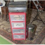 A storage unit, bread bin and pedal bin