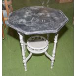 A painted window table