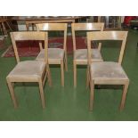 A set of four kitchen chairs