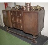 A vintage oak sideboard