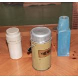 Three vintage thermos flasks