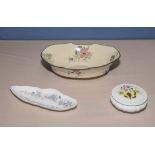 A Royal Doulton bowl, Coalport and Wedgwood pieces