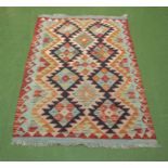 A Chobi Kilim rug, size 125cm x 81cm