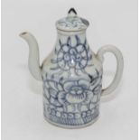 A Ming/Qing dynasty blue/white teapot