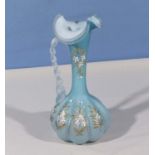 Blue satin glass ewer