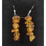 Genuine Baltic amber earrings