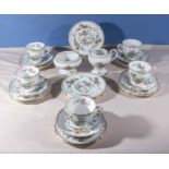 A Crown Staffordshire Pagoda part tea set