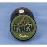 Stratton bowling cufflinks and badge in novelty bowling ball box