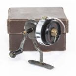 Vintage Hardy Bros 'The Hardex' No1 Mark 1 fixed spool fishing reel with case