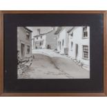 Albert E Hurst FRSA - framed watercolour entitled 'Sunny Corner, Dent' label verso, signed. size