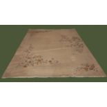 A large Chinese beige ground wool carpet size 14' x 11'