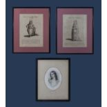 Three framed prints