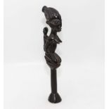 An African carved fertility figure