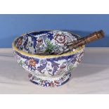 A large Gawdy Welsh bowl and servers
