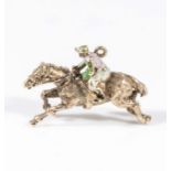 A 9ct gold horse and jockey pendant