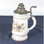 A German porcelain stein with lithophane in the base