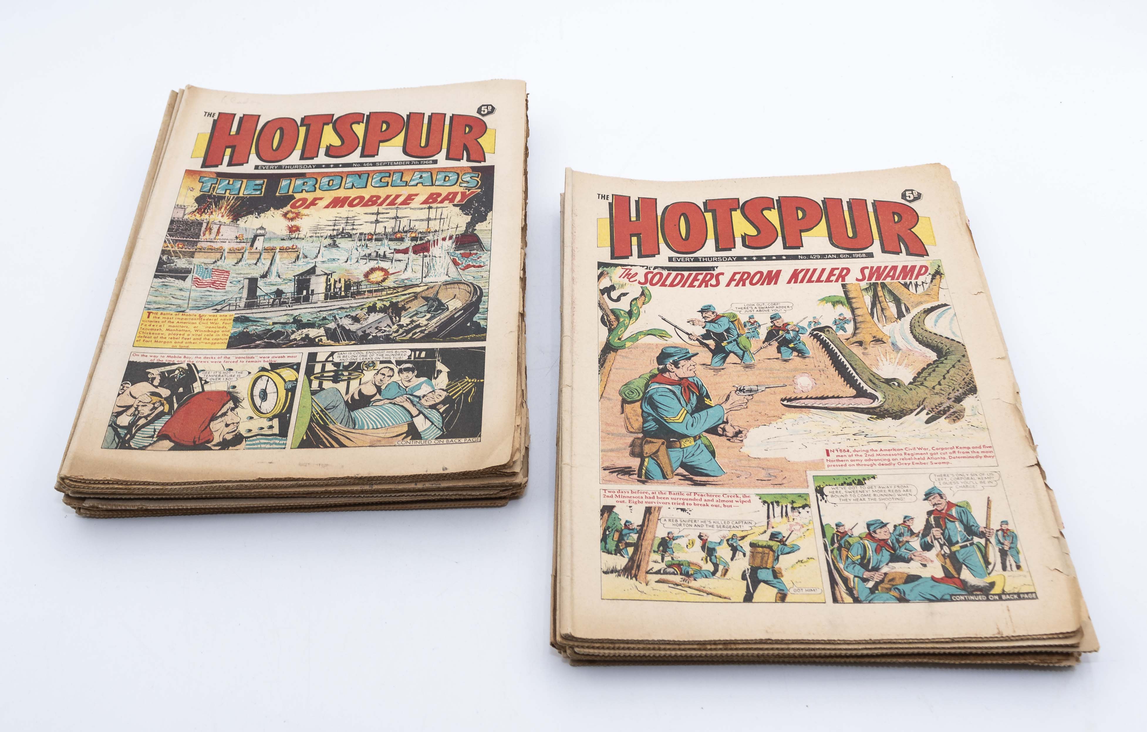 47 vintage Hotspur comics 1968