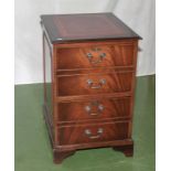 A mahogany two drawer filing cabinet, 50cm wide x 60cm deep x 77cm tall