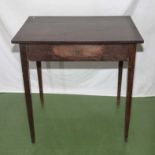 A Georgian mahogany side table, 76cm wide x 56cm deep x 76cm tall