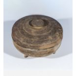 Han Dynasty partial glazed lidded bowl. 14cm dia. x 8cm tall