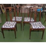 4 Edwardian dining chairs