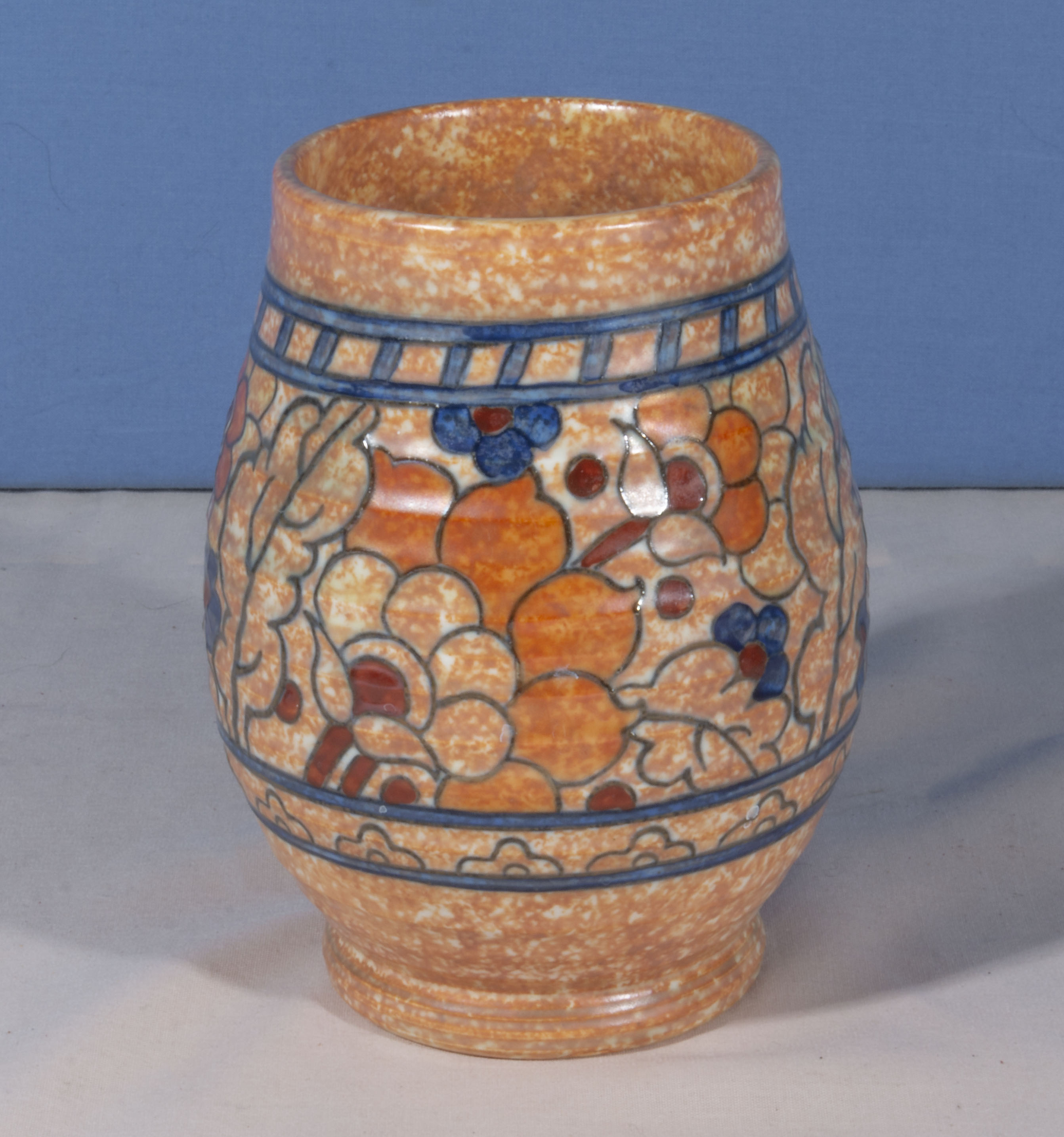 A small Crown Ducal Charlotte Rhead vase, 15cm tall