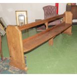 A Victorian pine pew good condition and colour, 2.6m long and 46cm deep