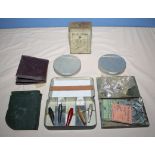 Two Malloy fly tins, a Hockley minnow box and contents