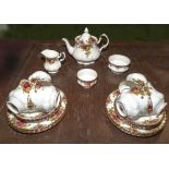 A Royal Albert Country Roses tea set