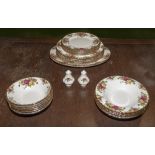 A Royal Albert Country Roses part dinner service