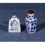 Two 20th century Chinese porcelain snuff bottles