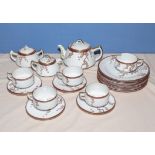 An Oriental eggshell part tea set