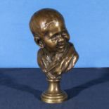 A small French bronze bust, signed 114 de. tavera, 18cm high