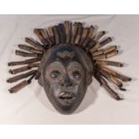 A Chokwe tribal mask originates from Angola/Democratic Republic of Congo, , face measure 30cm