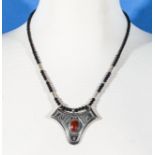 Vintage Tuareg necklace with silver and Carnealian from Mali/Niger