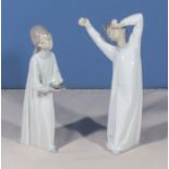 A pair of Lladro figures