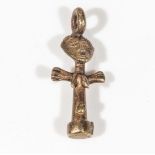 Ashanti tribal bronze fertility pendant