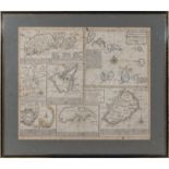 An antique framed map by Captain Roberts and Eman Bowen. particular drafts of the chief African