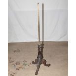 A Victorian walnut pole screen stand