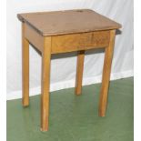 A childs school desk