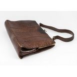 A 1930/40 suede lined snakeskin handbag, Adrian Gold of London
