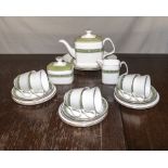 A Royal Doulton Rondelay six piece tea set